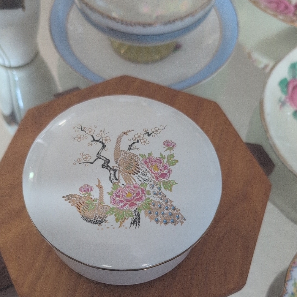 Elegant Peacock Trinket Box